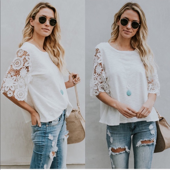 Crochet Sleeve Top - Picture 3 of 4